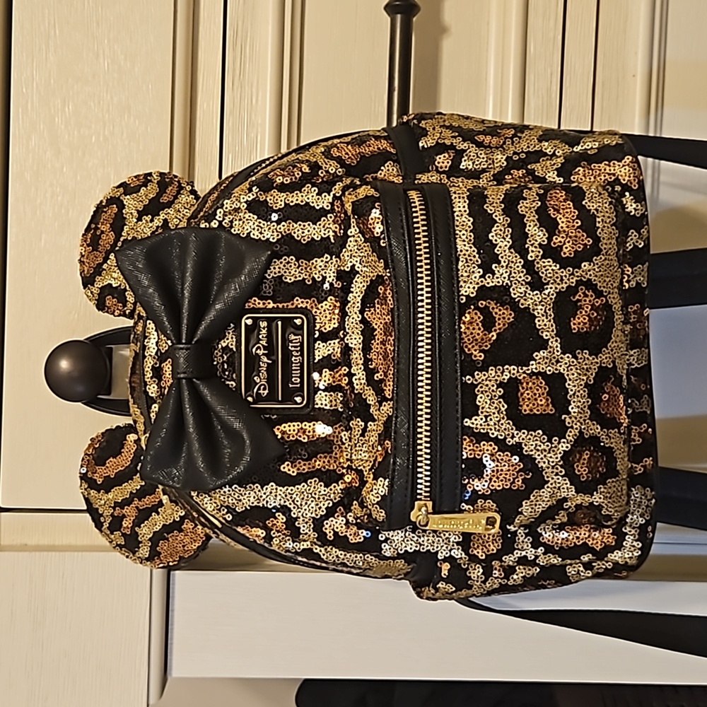 Disney Parks Leopard Sequin Loungefly
